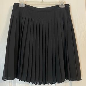 LOFT Black Pleated Skirt